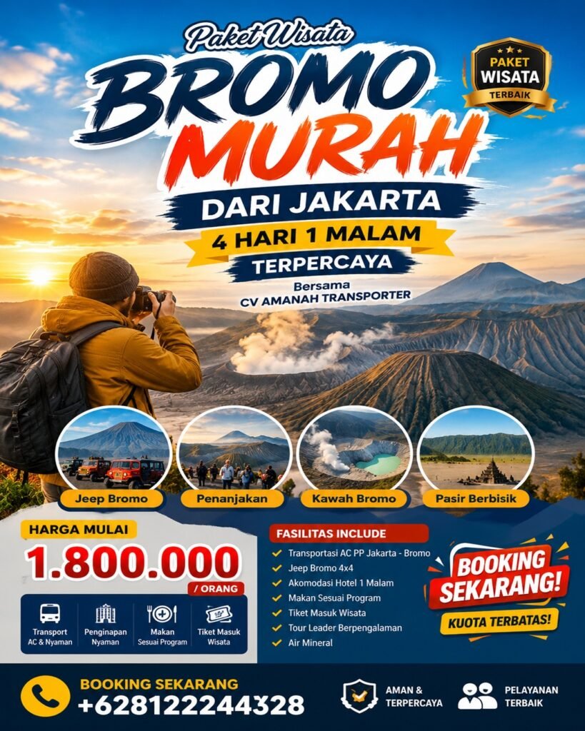 Paket Tour Bromo Murah Dari Jakarta 4 Hari 1 Malam