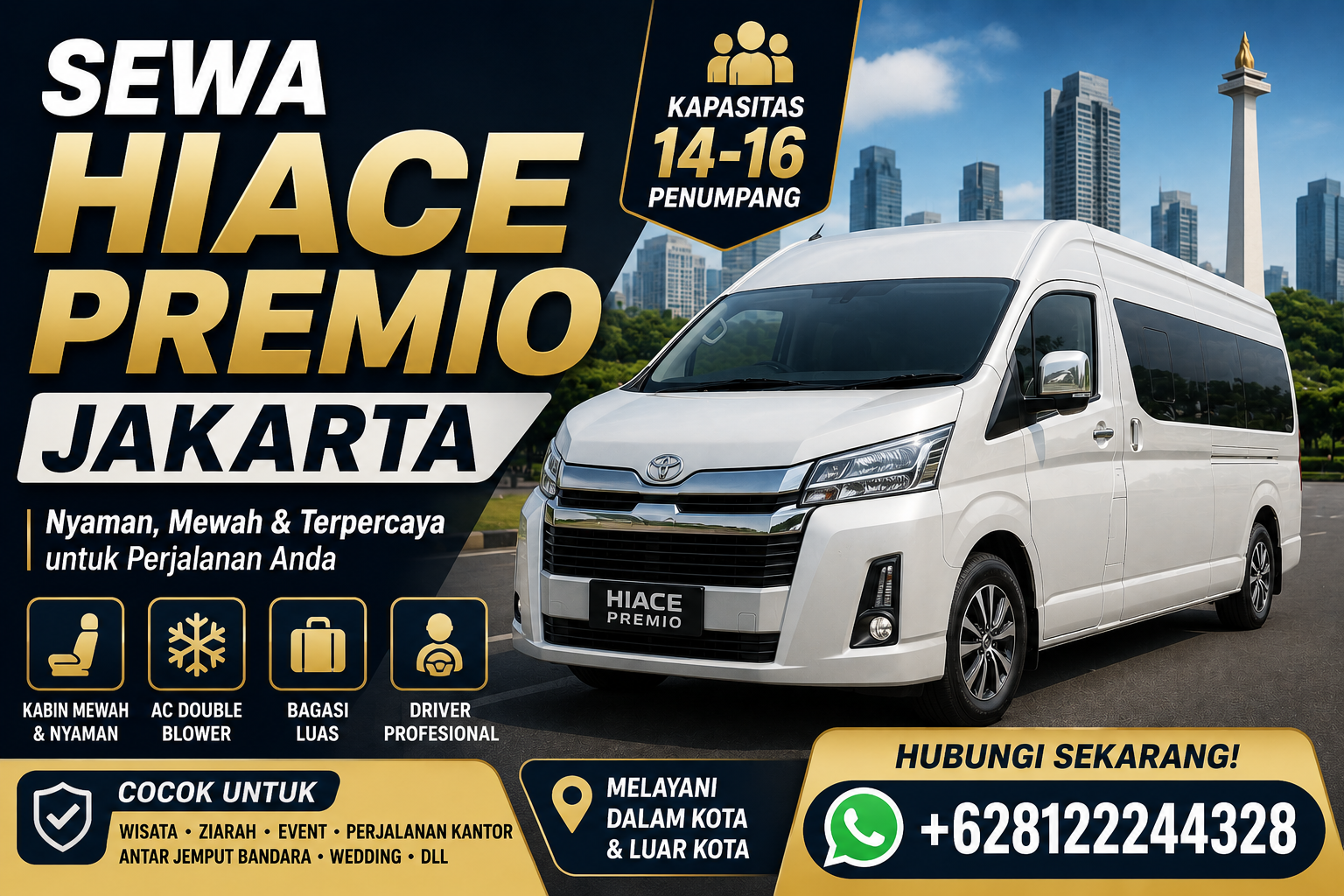 Sewa Hiace Premio Jakarta