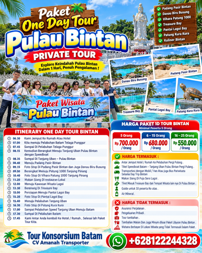 Paket Wisata Pulau Bintan 1 Hari Dari Batam