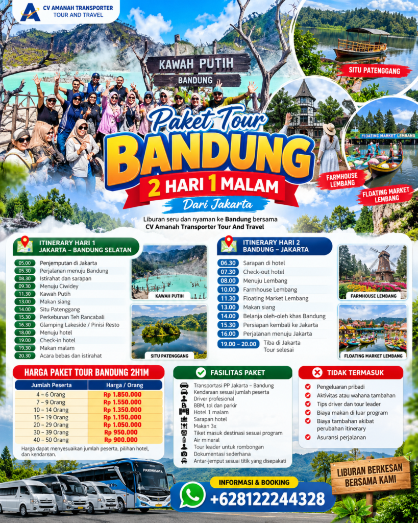 Paket Tour Bandung 2D1N