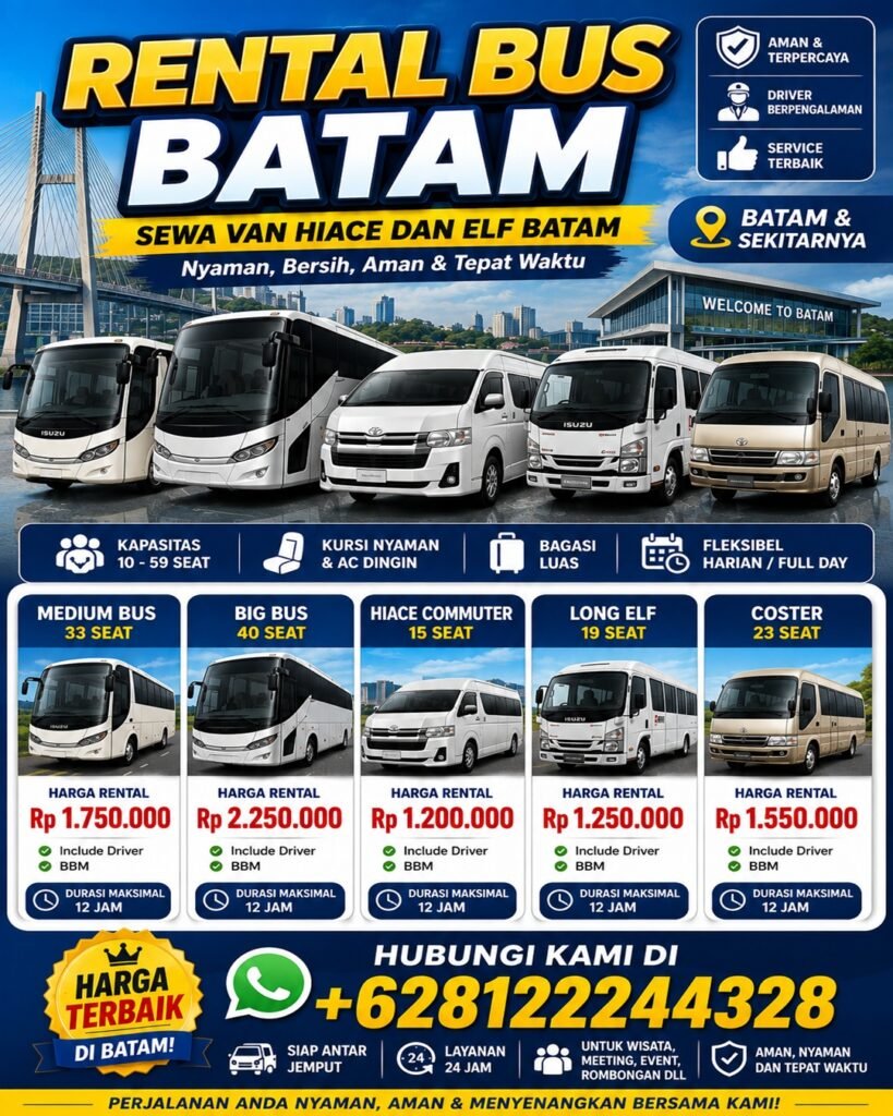 Sewa Bus Batam - Rental Hiace Dan Elf Batam