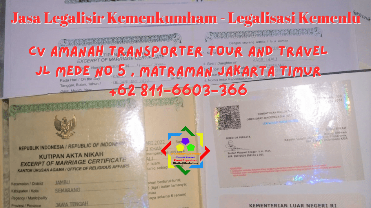 Jasa Legalisir Dokumen Kemenkumham - Agen Legalisir Dokumen Kemenlu