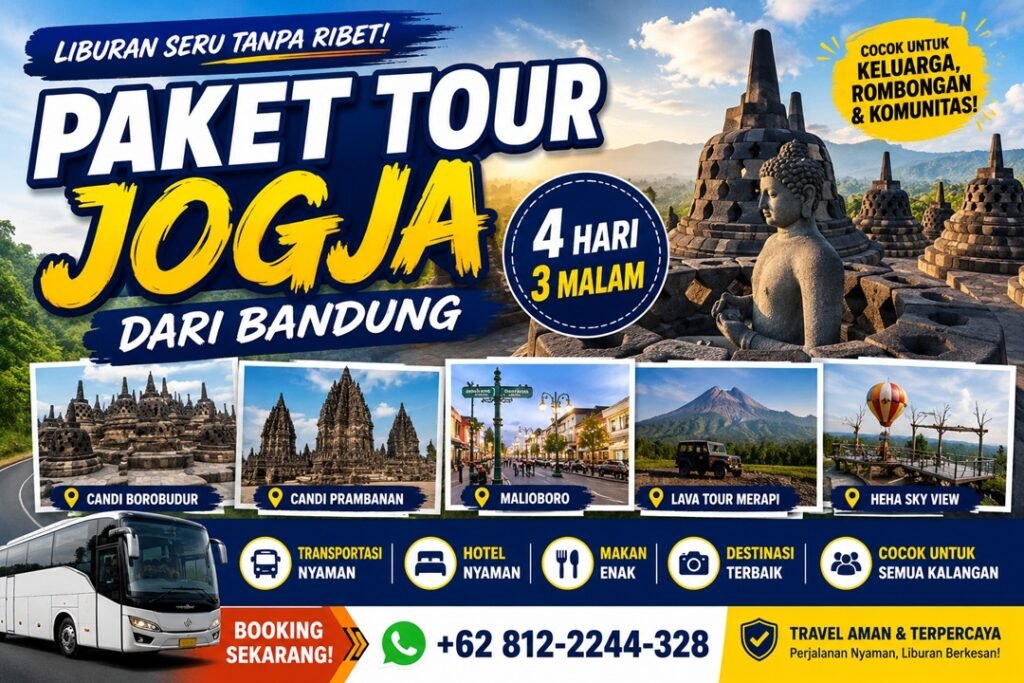 Paket Tour Jogja Dari Bandung 4 Hari 3 Malam