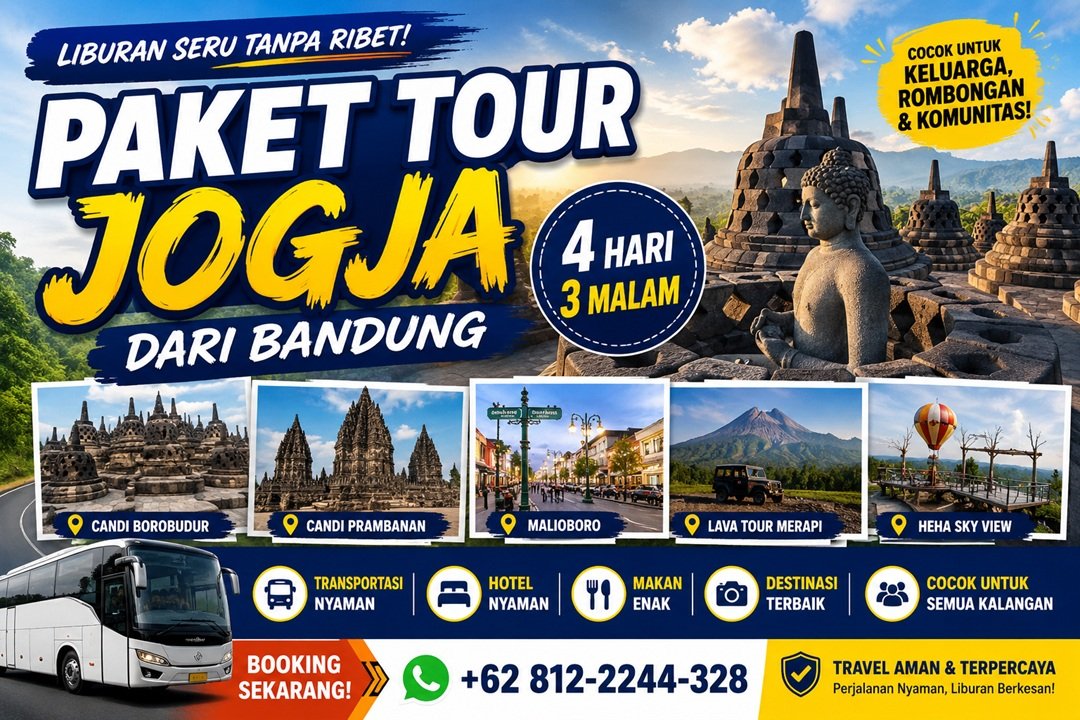 Paket Tour Jogja Dari Bandung 4 Hari 3 Malam