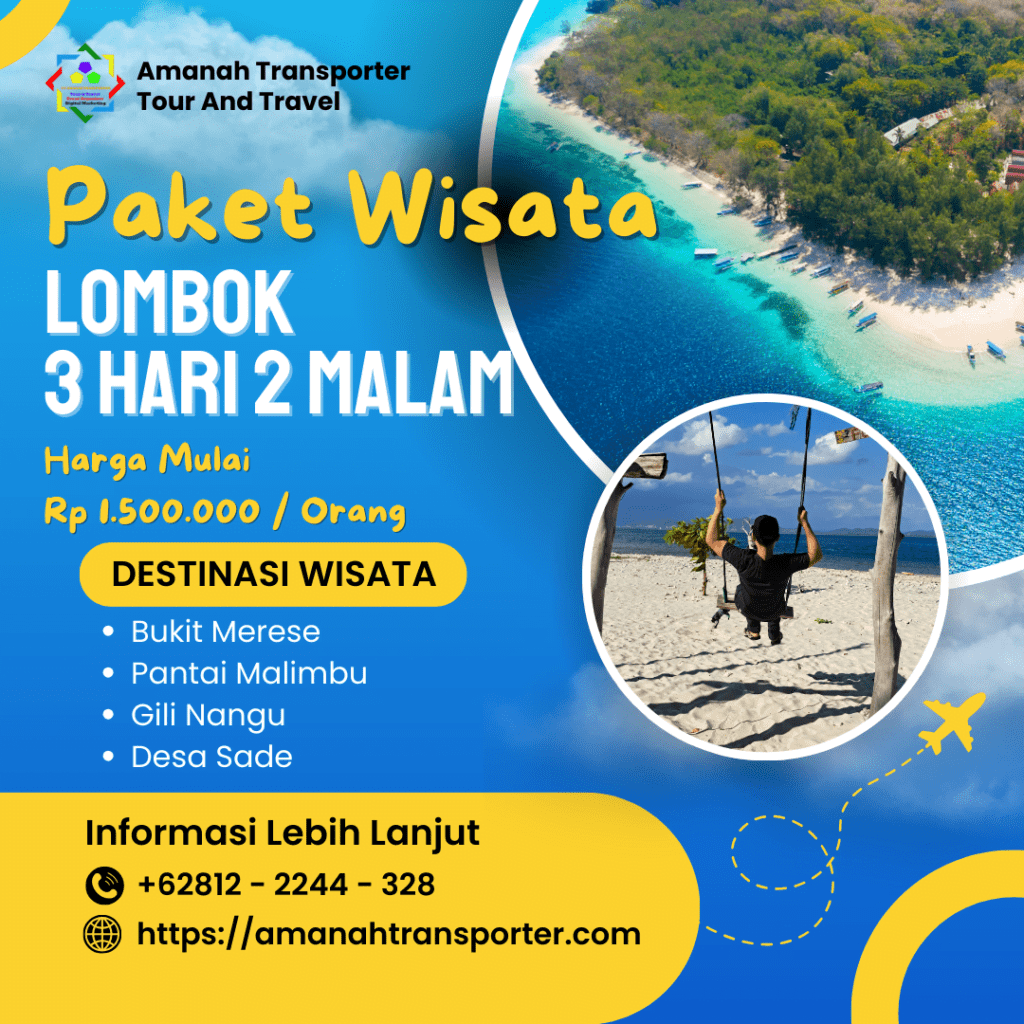 Paket Wisata Lombok 3D2N - Tour Lombok 3 Hari 2 Malam