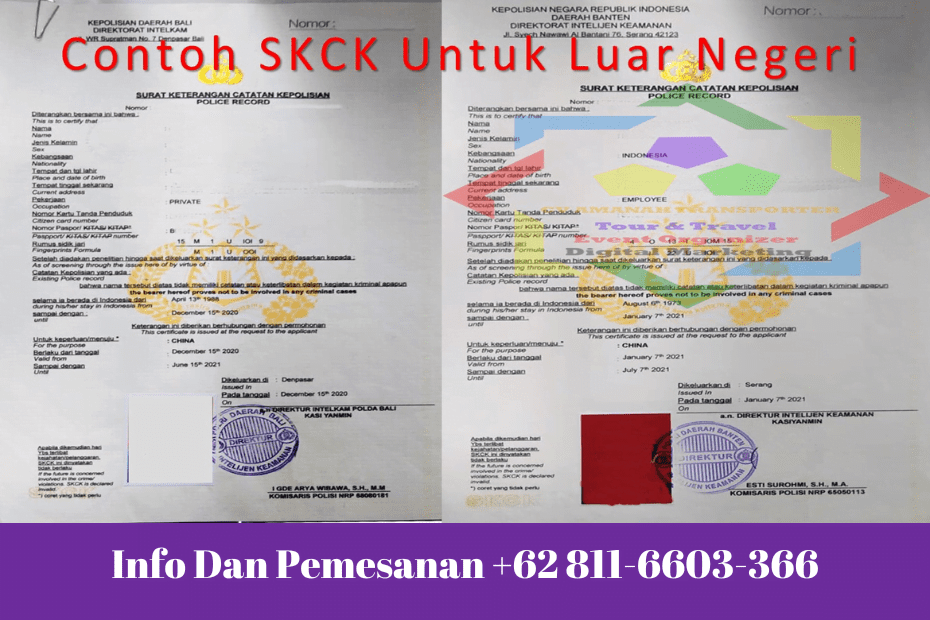 Contoh SKCK Mabes Polri Untuk Visa