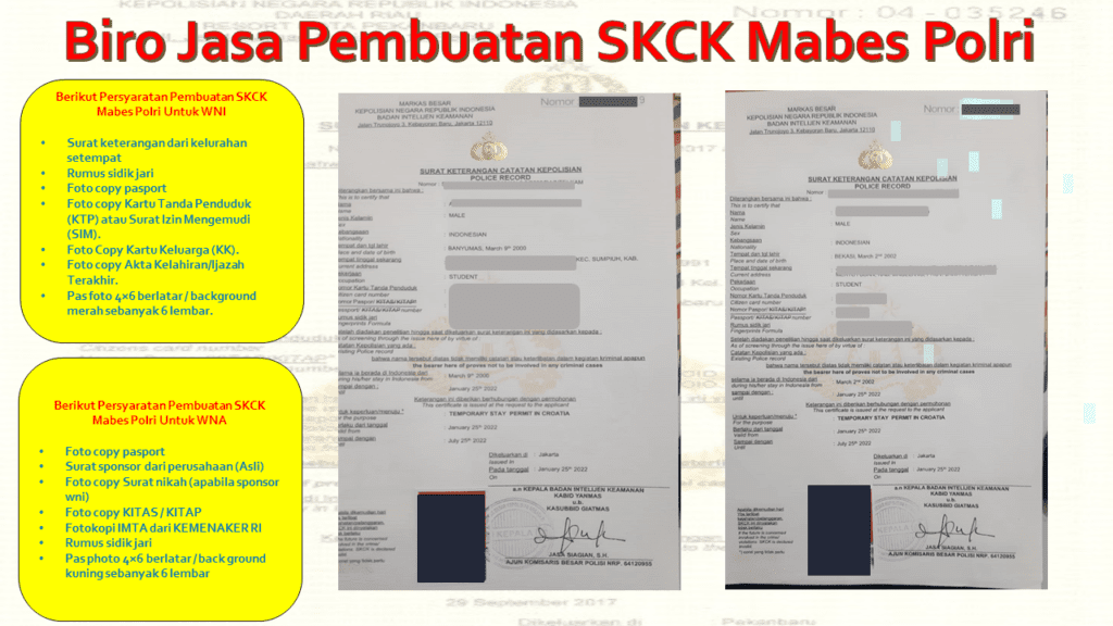 Jasa SKCK Luar Negeri - SKCK Mabes Polri