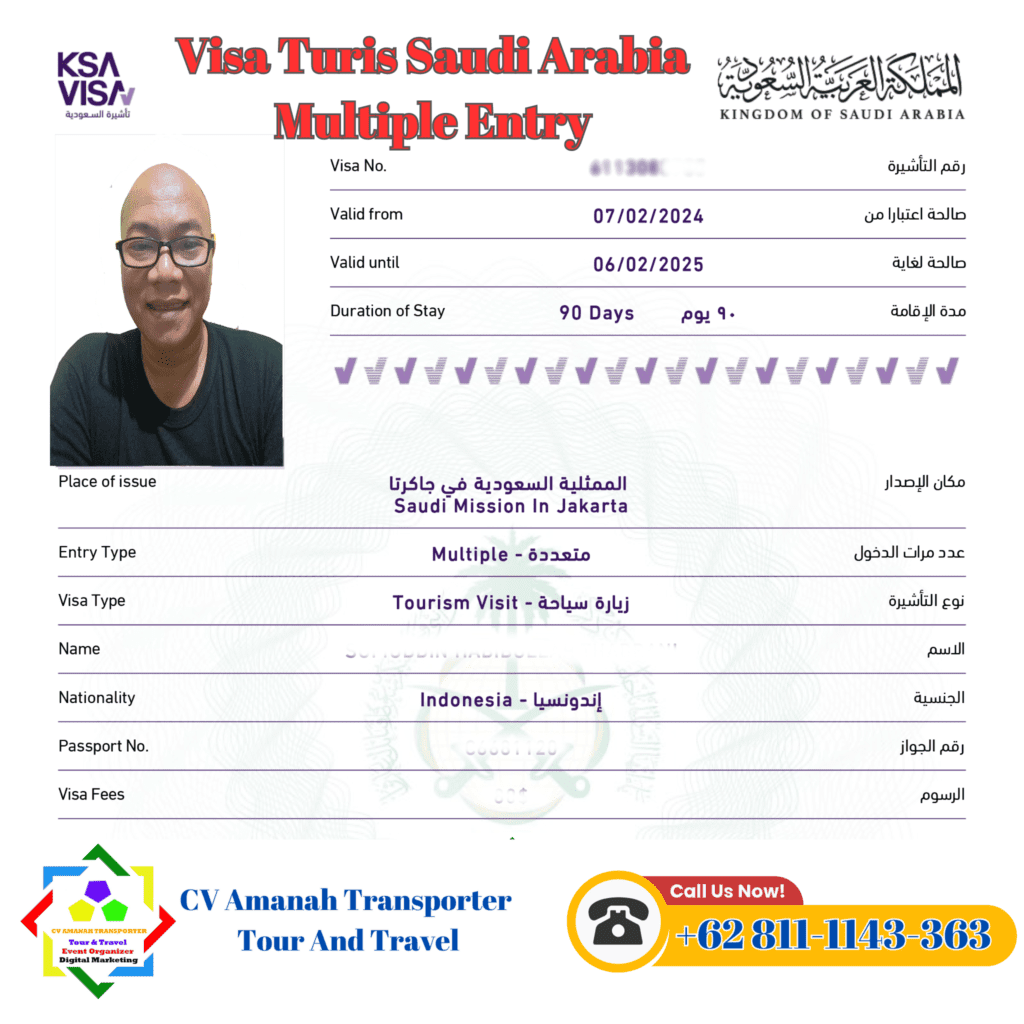 Visa Turis Saudi Arabia Multiple Entry
