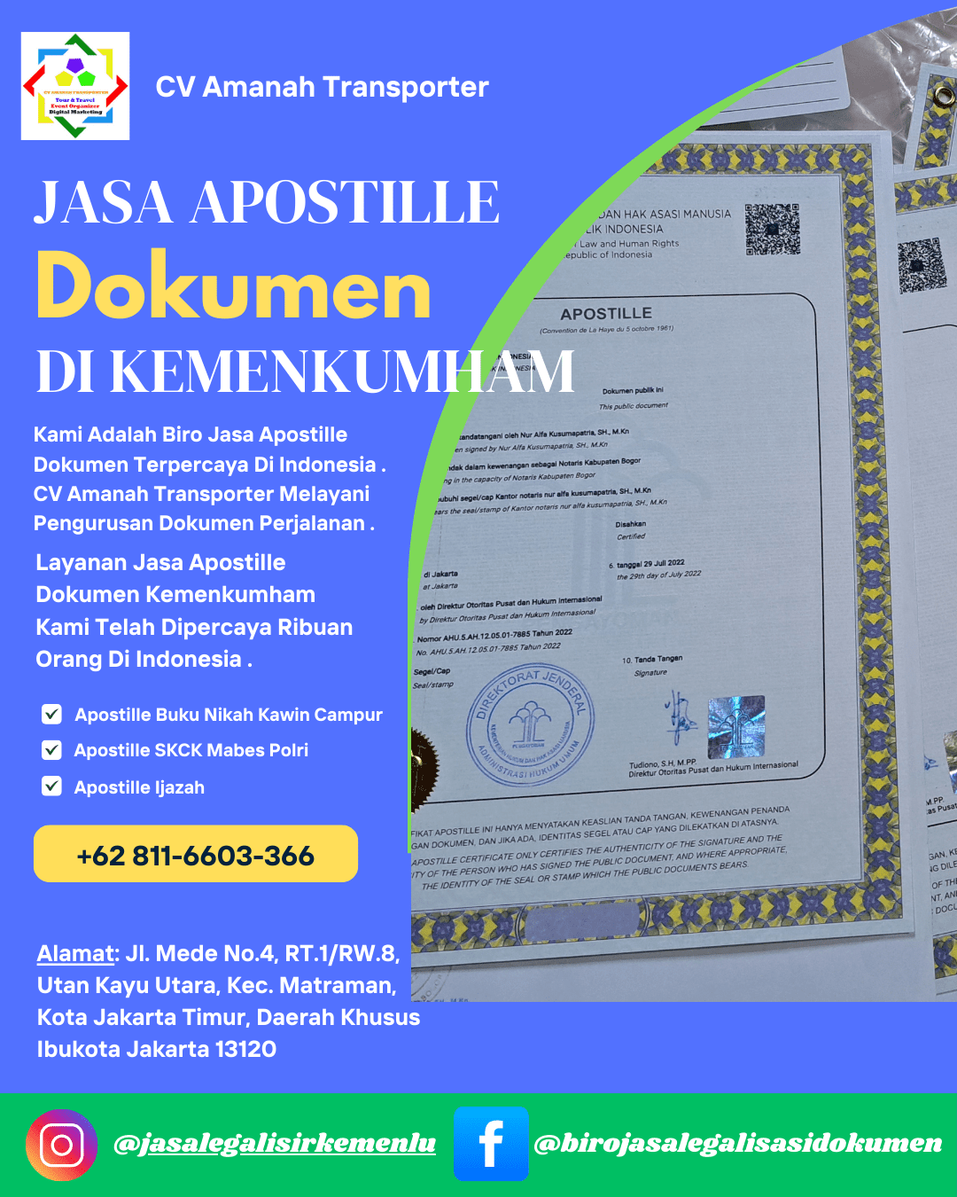 Jasa Apostille Dokumen Di Kemenkumham