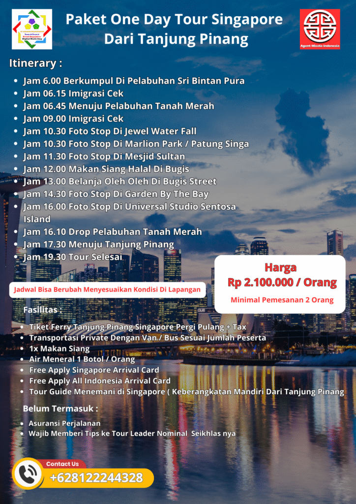 Paket One Day Tour Singapore Dari Tanjungpinang