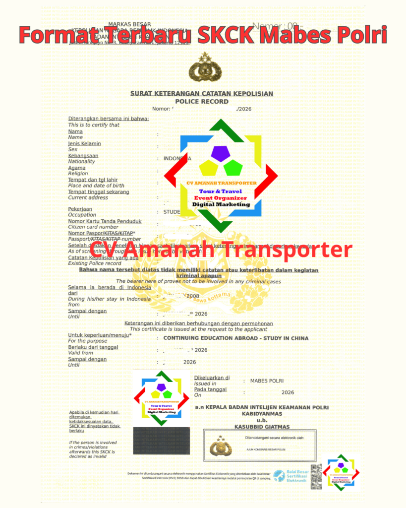 Format Terbaru SKCK Mabes Polri