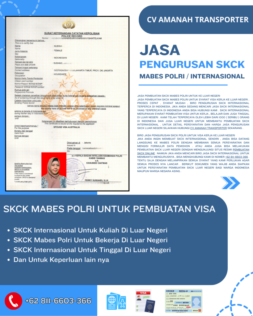 Jasa Pengurusan SKCK Internasional