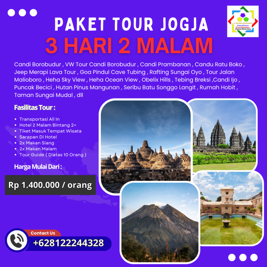 Paket Tour Jogja 3 Hari 2 Malam 3D2N
