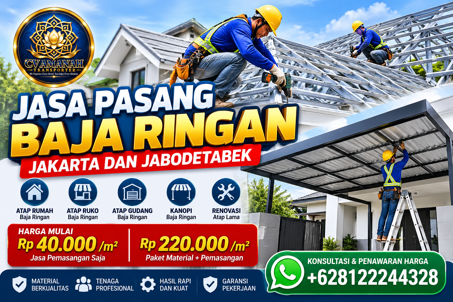 Jasa Pasang Baja Ringan