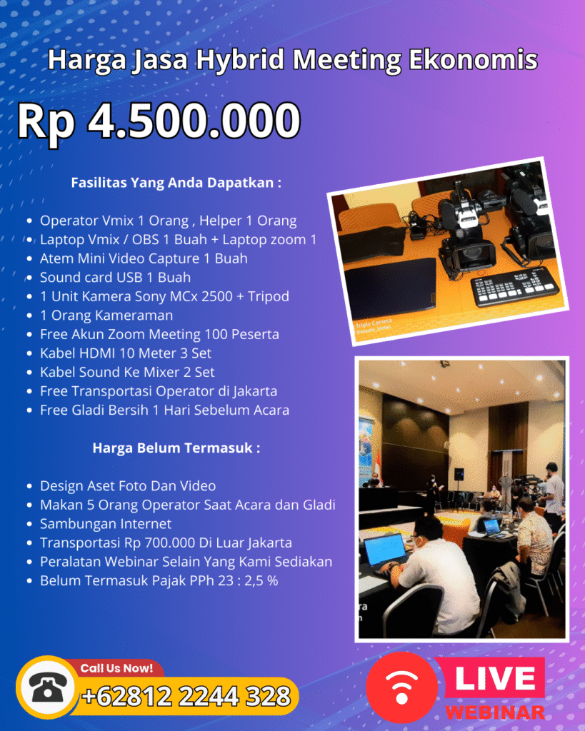 Harga Jasa Hybrid Meeting Ekonomis