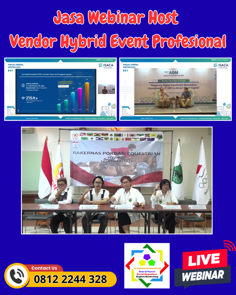 Jasa Webinar Host Vendor Hybrid Event Profesional