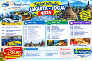 Paket Tour Jakarta Jogja 4D3N