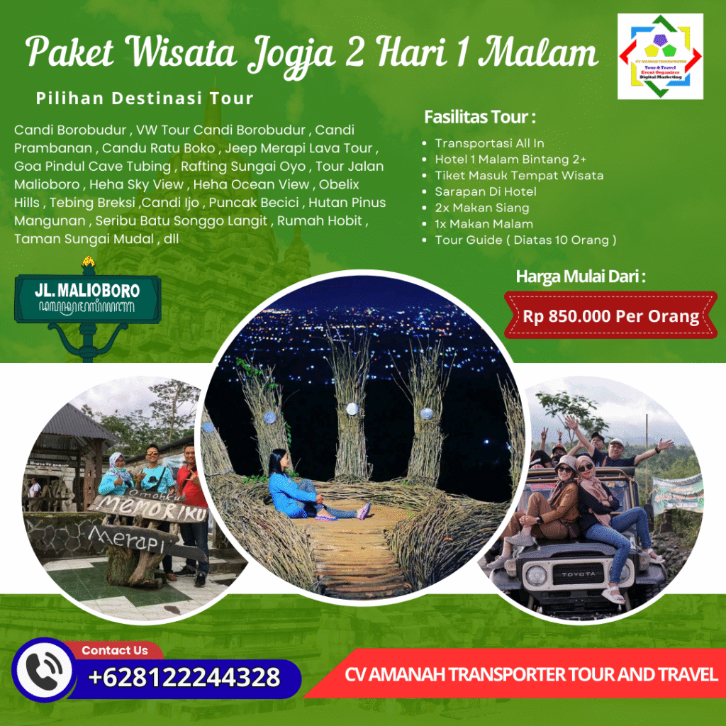 Paket Wisata Jogja 2 Hari 1 Malam