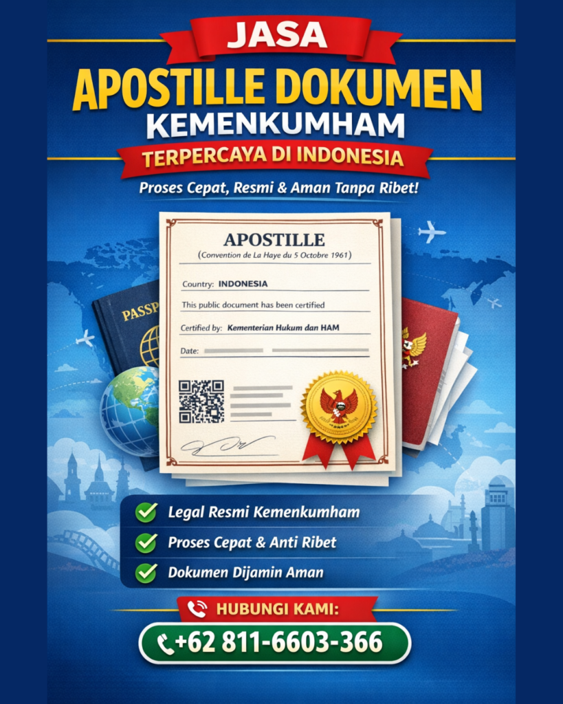Jasa Apostille Dokumen Kemenkumham Terpercaya Di Indonesia