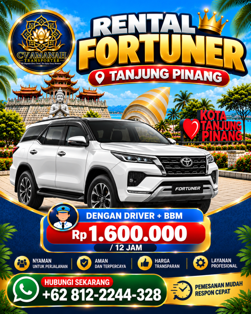 Rental Fortuner Tanjung Pinang