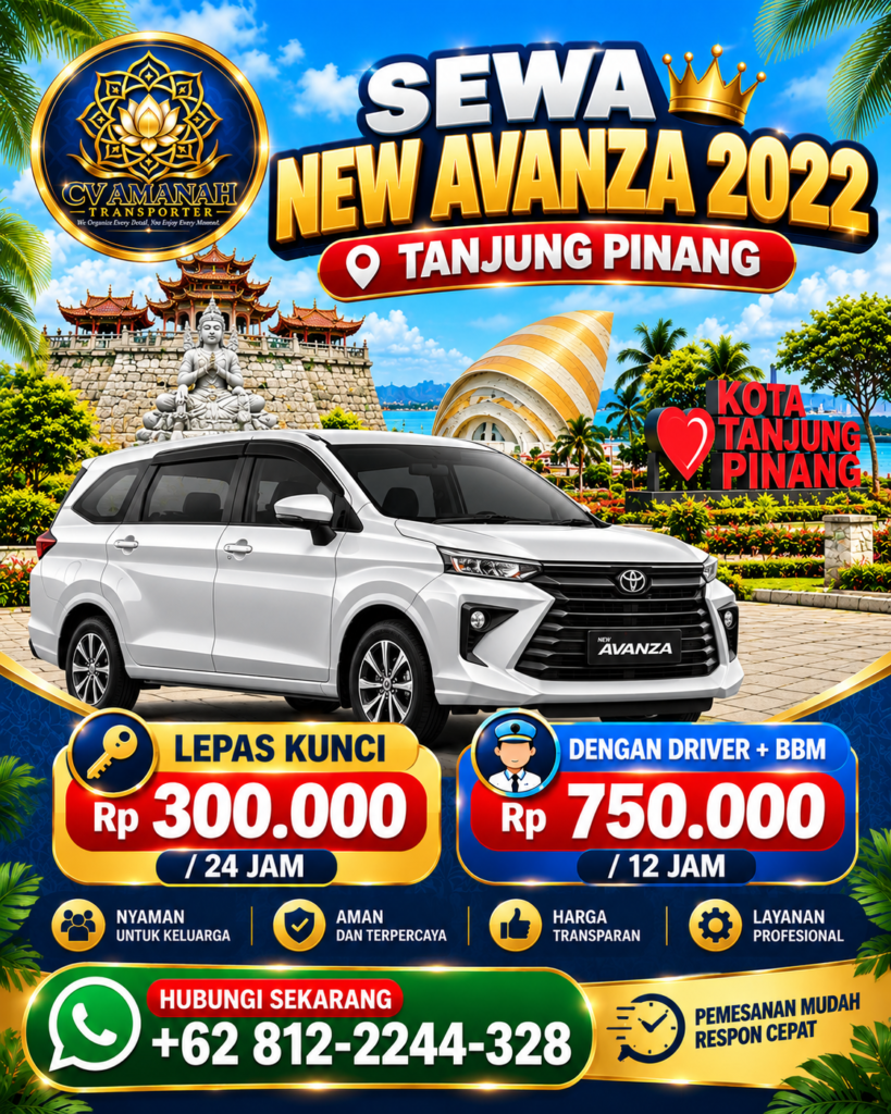 Sewa New Avanza 2022 Tanjung Pinang