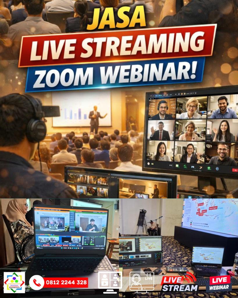 Jasa Live Streaming Zoom Webinar Profesional