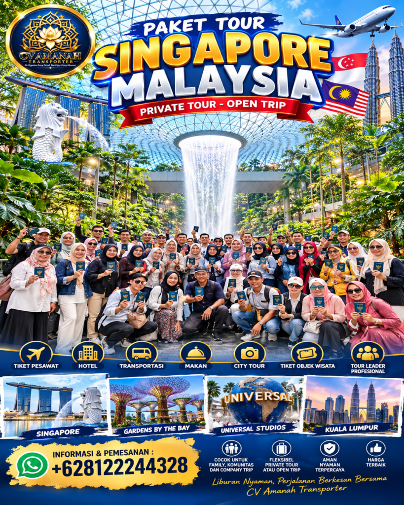 Paket Tour 2 Negara Singapore Malaysia Amanah Transporter