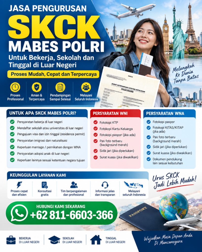 Jasa Pengurusan SKCK Mabes Polri