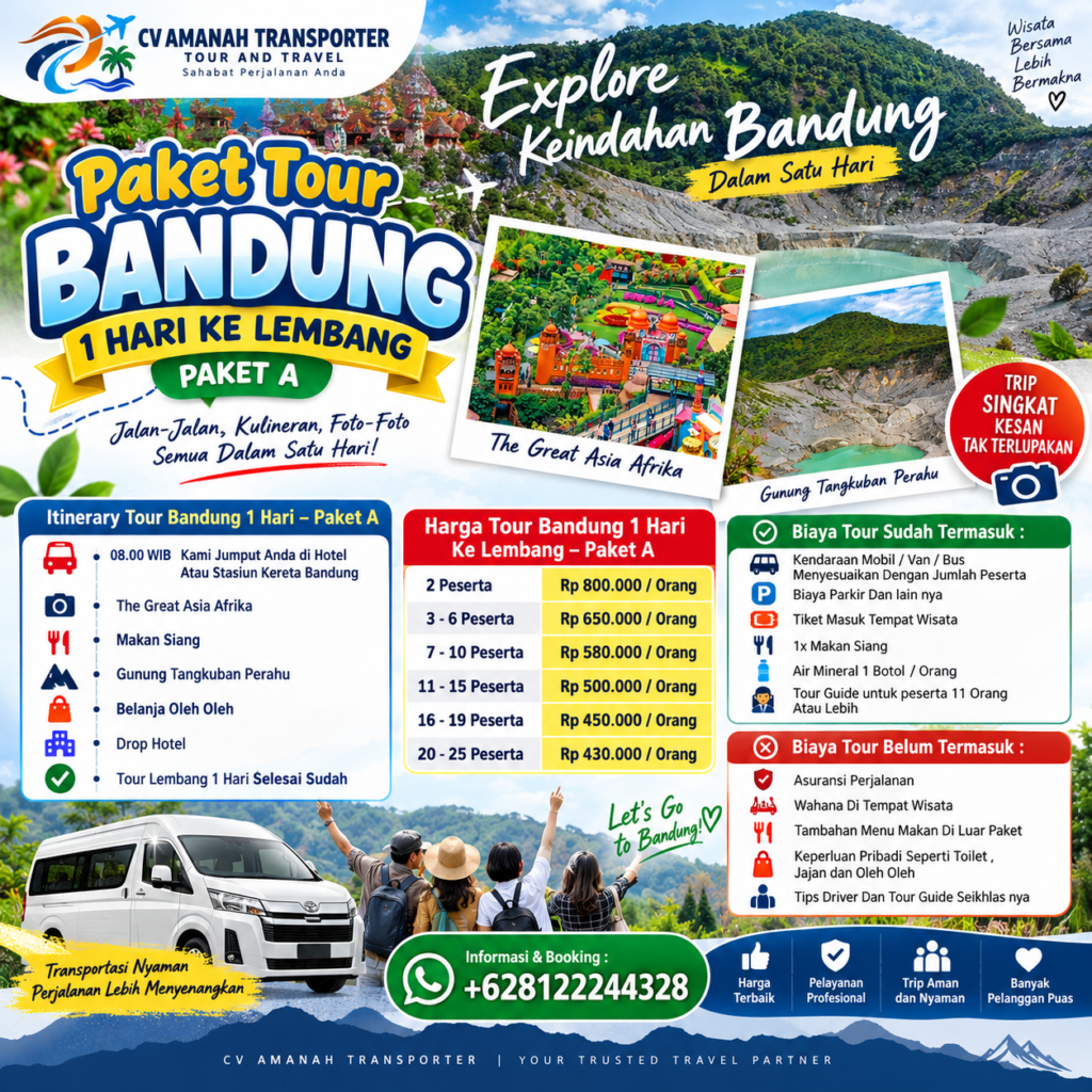 Paket Tour Bandung 1 Hari Ke Lembang