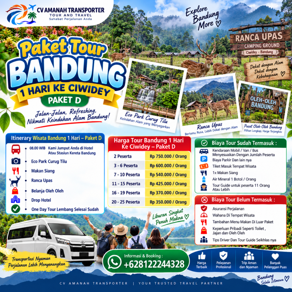Wisata Bandung 1 Hari Ke Ciwidey