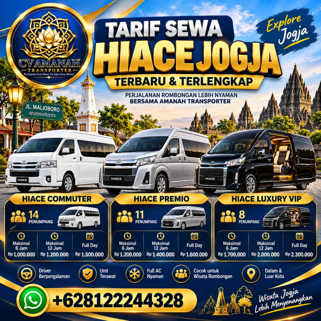 Sewa Hiace Jogja Nyaman Bersama Amanah